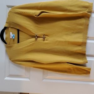 Charter Club, Medium Gold sweater with gold closures
